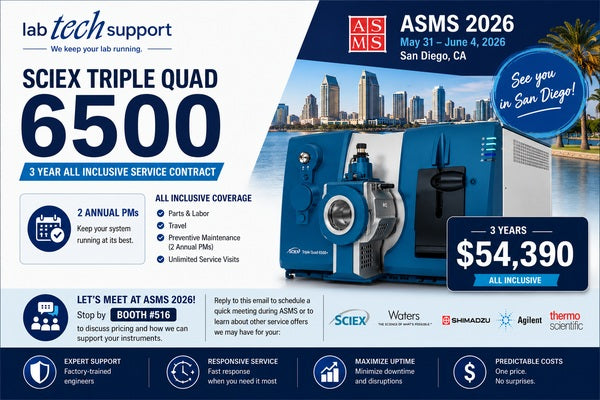 Keep Your SCIEX Triple Quad 6500 Running at Peak Performance with Lab tech support